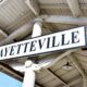 train station sign for Fayetteville, NC