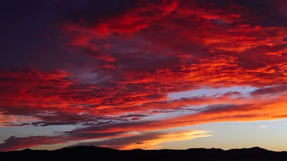 beautiful sunset sky over Prescott, AZ