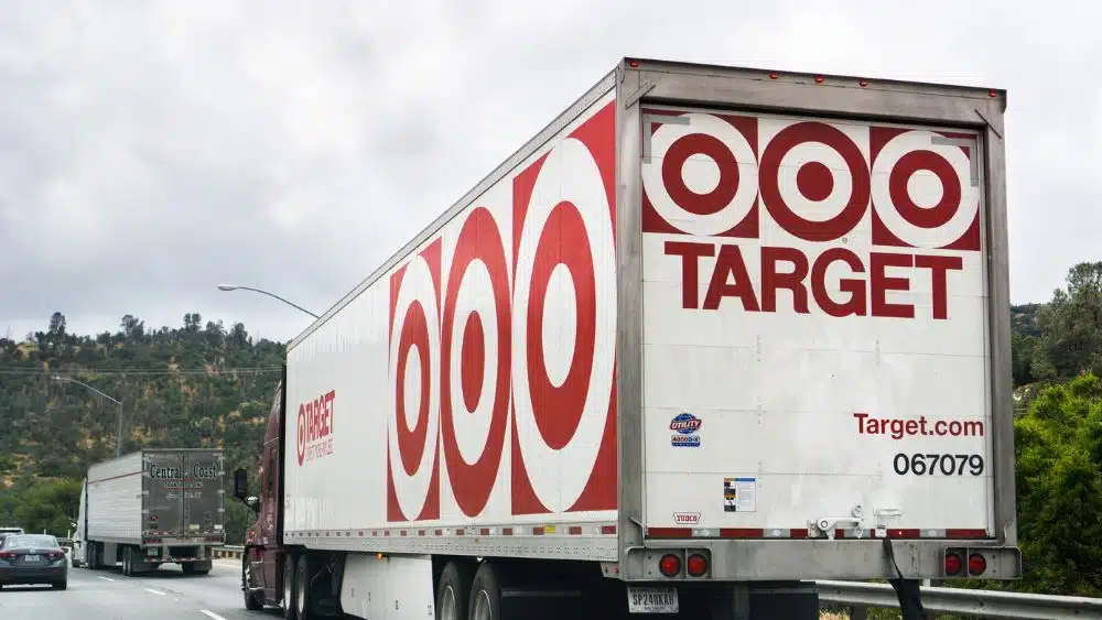 target truck driving through Bakersfield, CA
