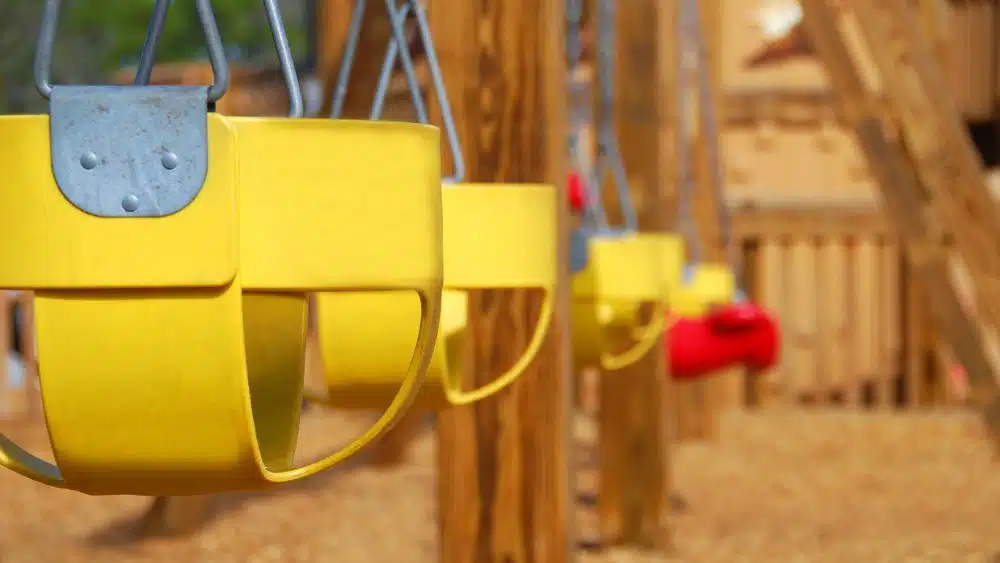 fun baby swings on a playground