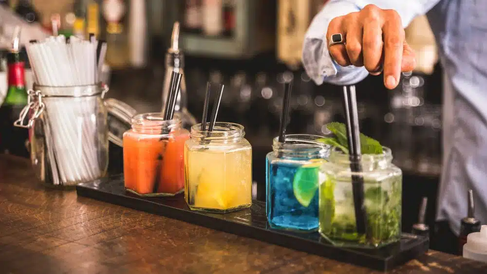 colorful cocktails